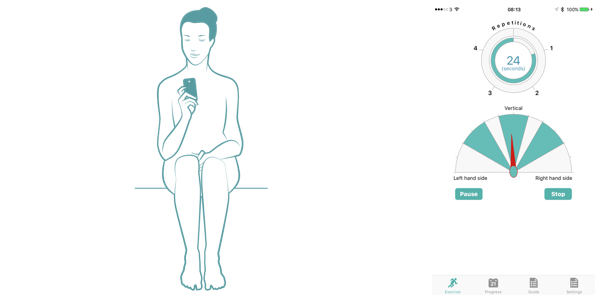 Sitting in the vertical position Person sitting in the vertical start position